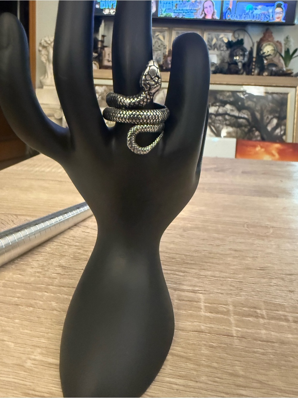 Stainless Steel Snake wrap ring